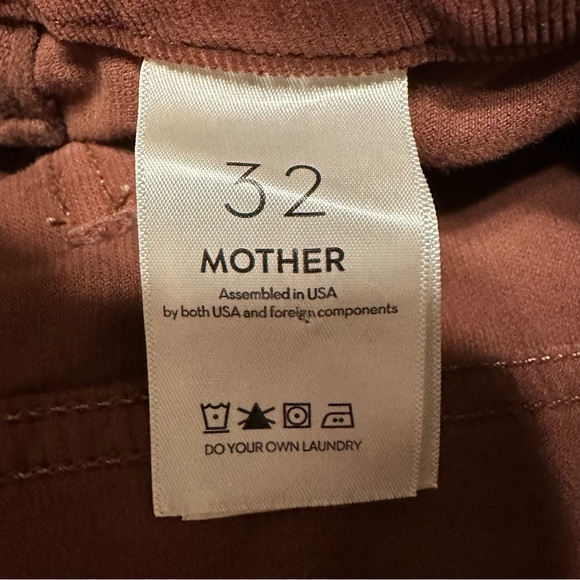 MOTHER NWT The Cord Patch Pocket Roller Brown Corduroy Flare Pants - Picture 7 of 9